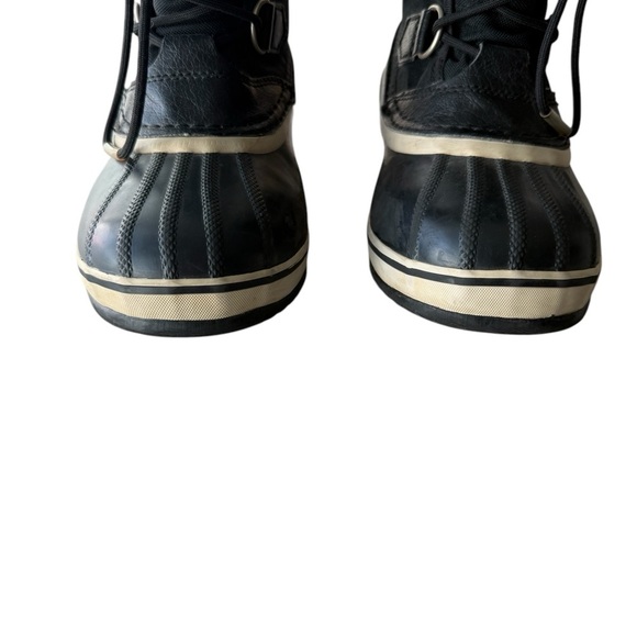 SOREL Black Rocky Duck Boots Jasper Thinsulate Mid Calf Winter Snow Boot Size 5 - Picture 3 of 11